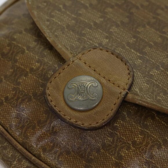 CELINE Macadam Canvas Shoulder Bag PVC Beige - Picture 12 of 15